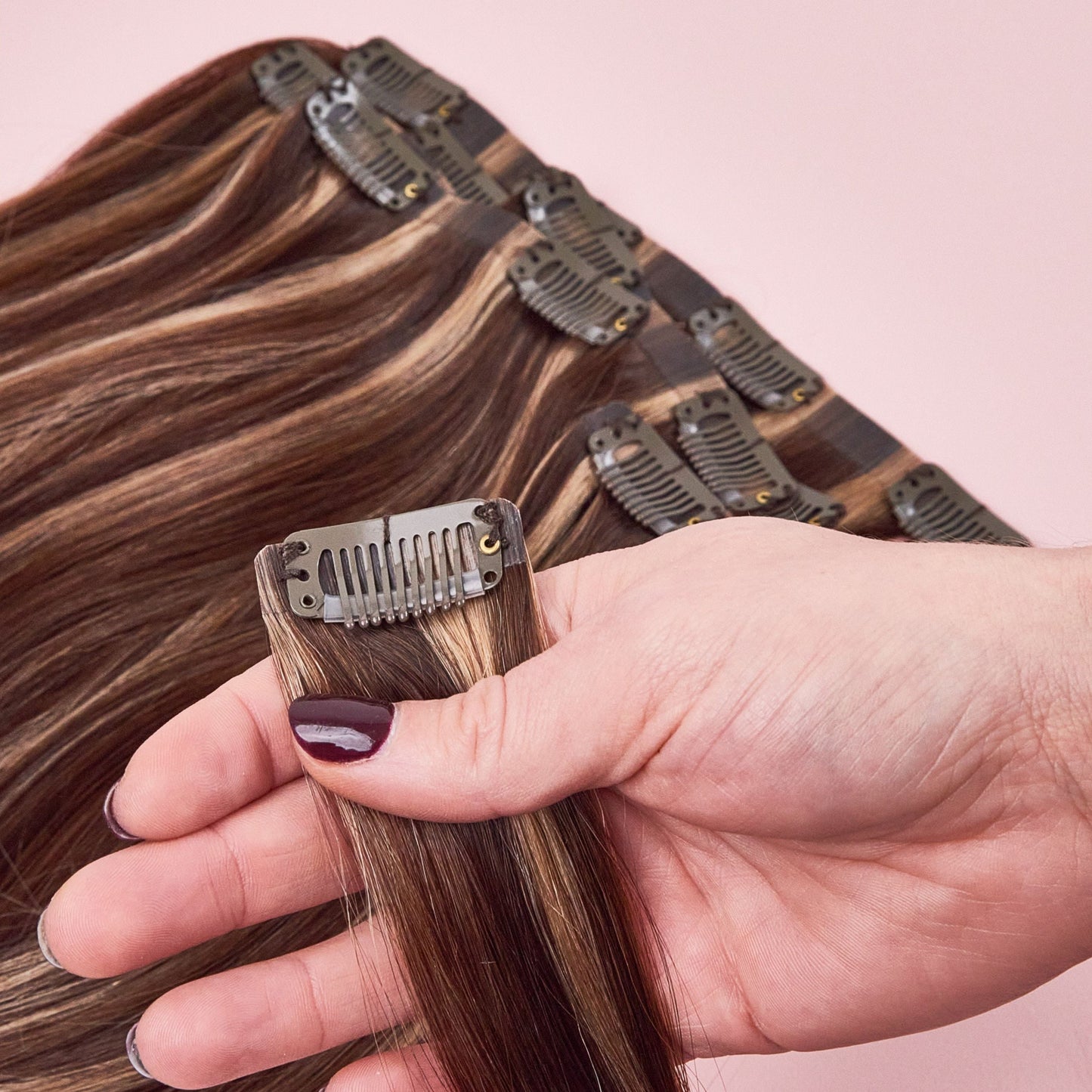 clip in human hair extensions seamless luxe P4/6/16