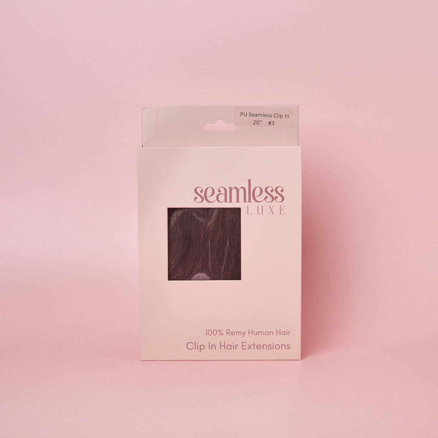 clip in human hair extensions seamless luxe 3 in box