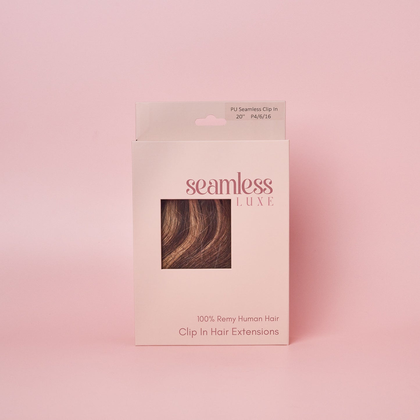 clip in human hair extensions seamless luxe P4/6/16 box
