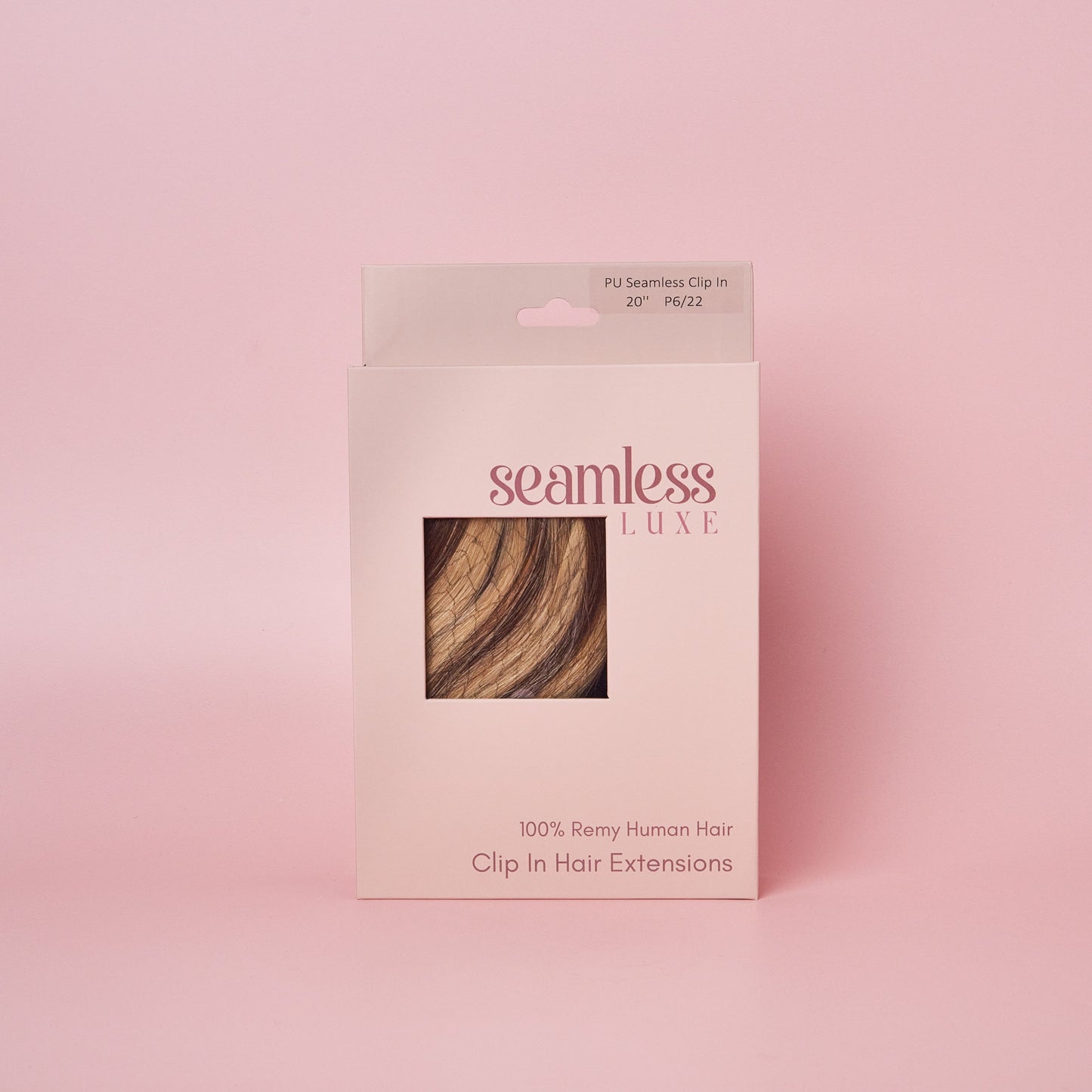 clip in human hair extensions seamless luxe P6/22 box