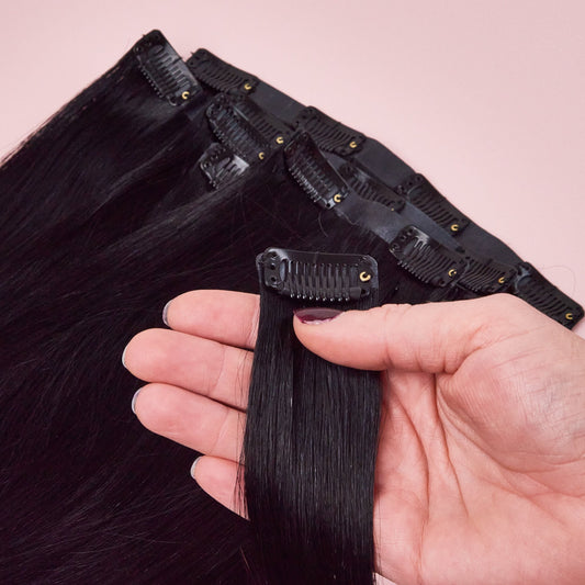 clip in human hair extensions seamless luxe 1