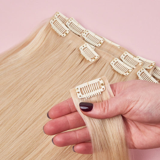 clip in human hair extensions seamless luxe 60