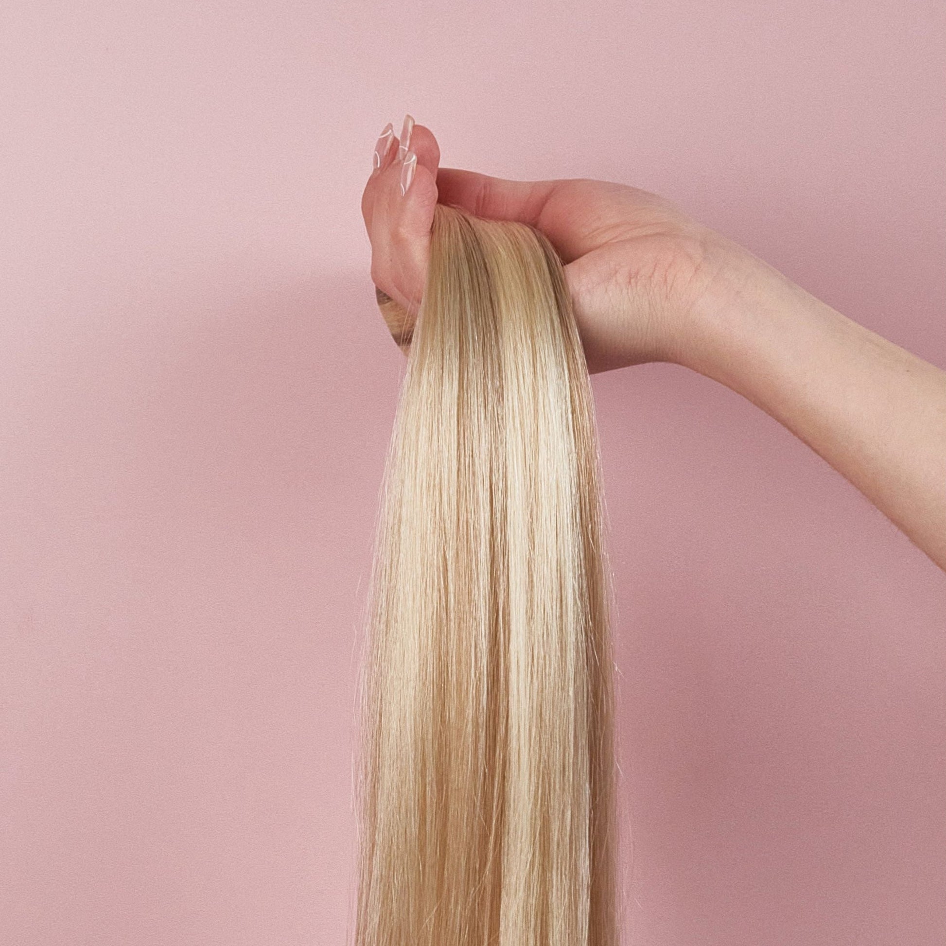 clip in human hair extensions seamless luxe 60+P18/60 hand